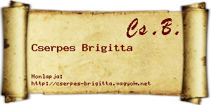 Cserpes Brigitta névjegykártya
